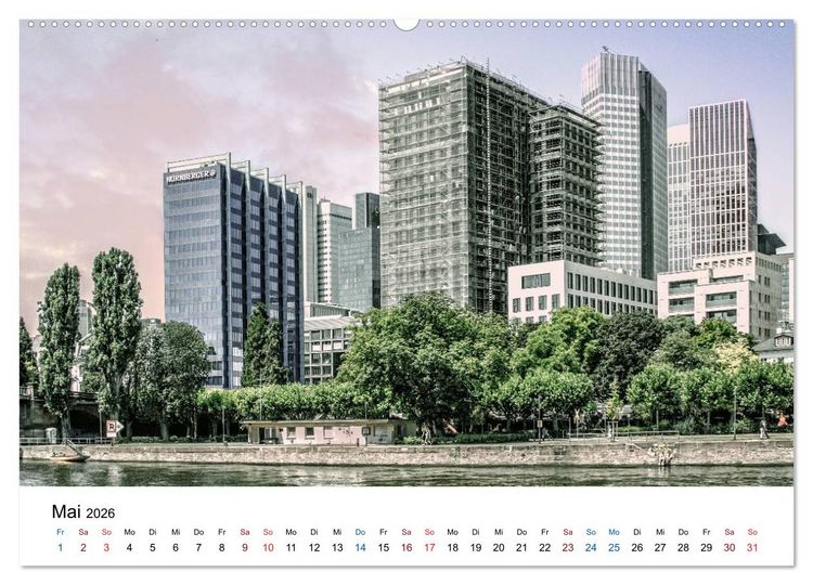 Produktbild: Frankfurt am Main bei Tag und Nacht (Wandkalender 2026 DIN A2 quer), CALVENDO Monatskalender