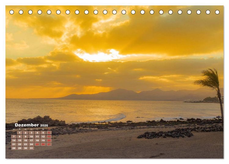Produktbild: Lanzarote - Land der schwarzen Erde (Tischkalender 2026 DIN A5 quer), CALVENDO Monatskalender