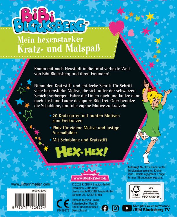 Produktbild: Bibi Blocksberg &ndash; Mein hexenstarker Kratz- und Malspa&szlig;