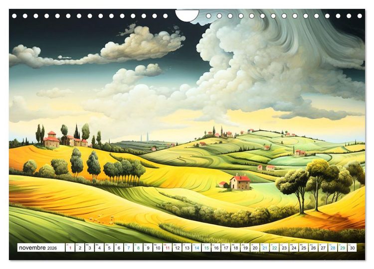 Produktbild: Paysages color&eacute;s (Calendrier mural 2026 DIN A4 vertical), CALVENDO calendrier mensuel