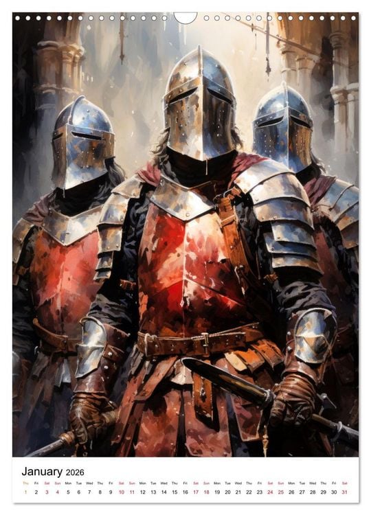 Produktbild: Medieval Legends (Wall Calendar 2026 DIN A3 portrait), CALVENDO 12 Month Wall Calendar
