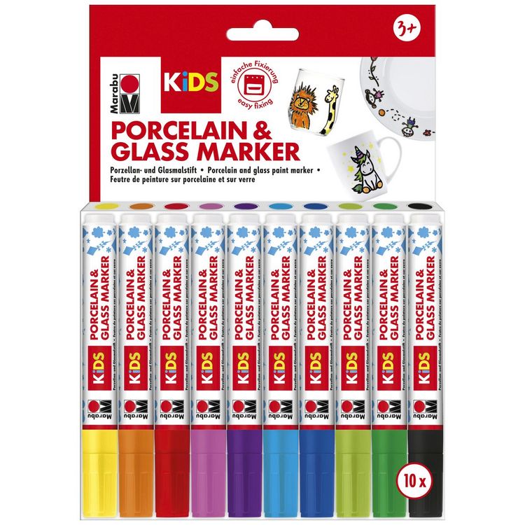 Produktbild: Marabu KiDS Porcelain & Glas Painter MEGA FUN 10 Teile
