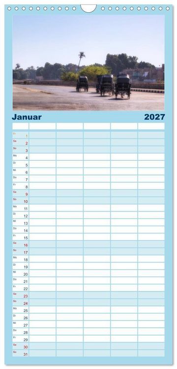 Produktbild: Familienplaner 2027 - &Auml;gypten mit 5 Spalten (Wandkalender, 21 x 45 cm) CALVENDO