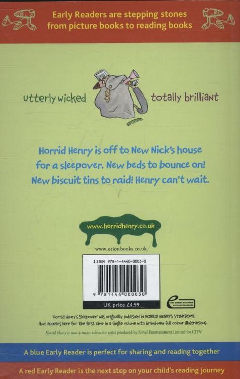 Produktbild: Horrid Henry Early Reader: Horrid Henry's Sleepover
