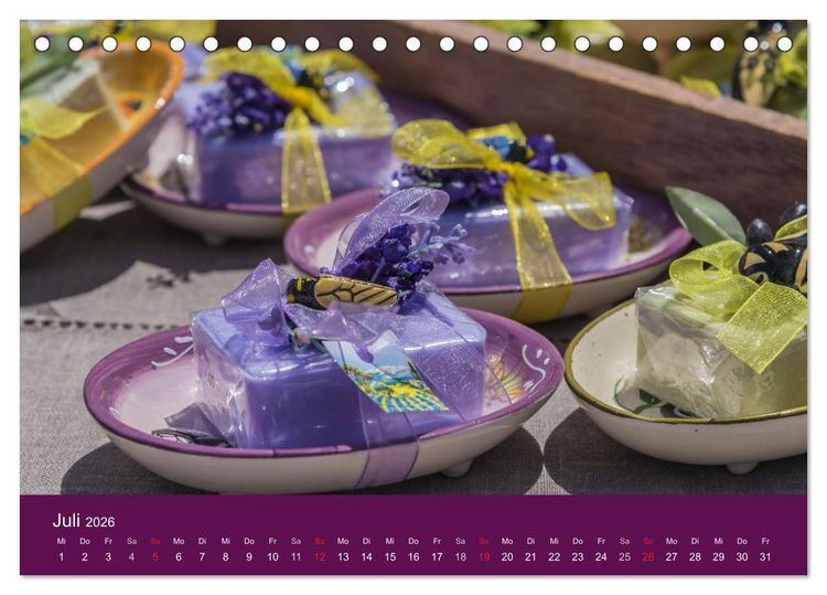 Produktbild: March&eacute; Provencal - M&auml;rkte der Provence (Tischkalender 2026 DIN A5 quer), CALVENDO Monatskalender