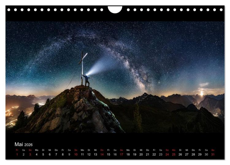 Produktbild: Sternensucher - Landschaft unter Sternen (Wandkalender 2026 DIN A4 quer), CALVENDO Monatskalender