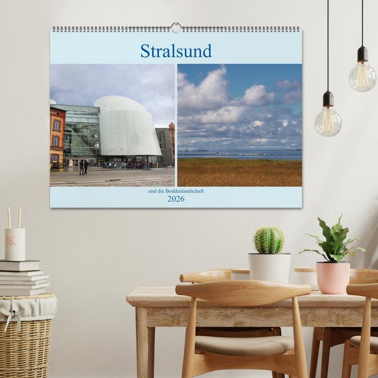 Produktbild: Stralsund und die Boddenlandschaft (Wandkalender 2026 DIN A2 quer), CALVENDO Monatskalender