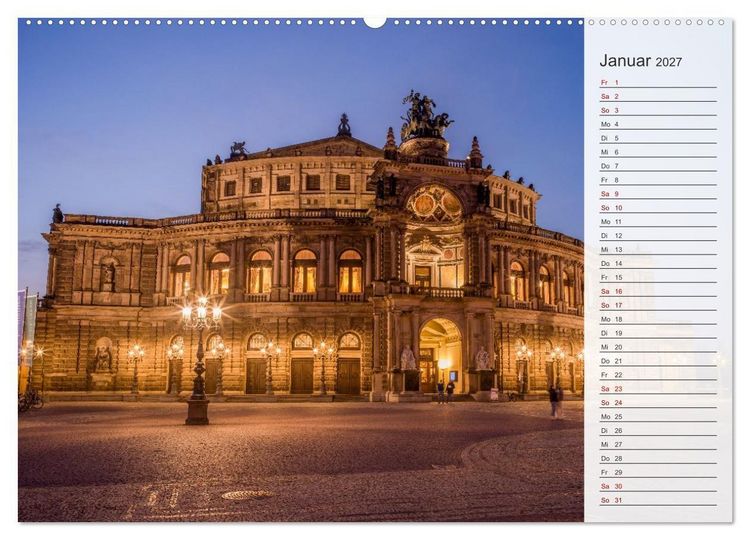 Produktbild: Dresden an der Elbe - Der Planer (hochwertiger Premium Wandkalender 2027 DIN A2 quer), Kunstdruck in Hochglanz