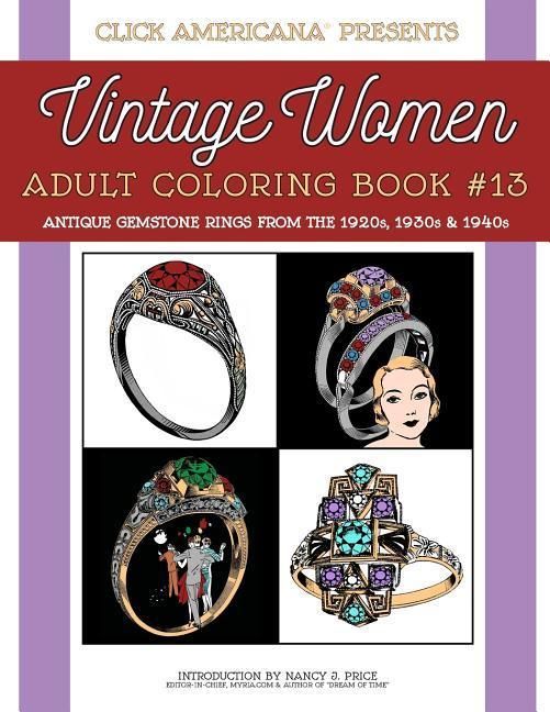 Produktbild: Antique Gemstone Rings from the 1920s, 1930s & 1940s: Vintage Women: Adult Coloring Book #13