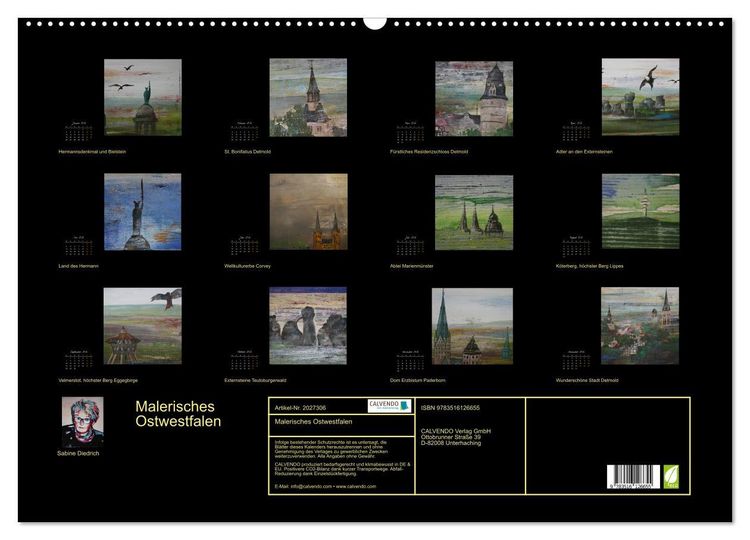 Produktbild: Malerisches Ostwestfalen (Wandkalender 2026 DIN A2 quer), CALVENDO Monatskalender