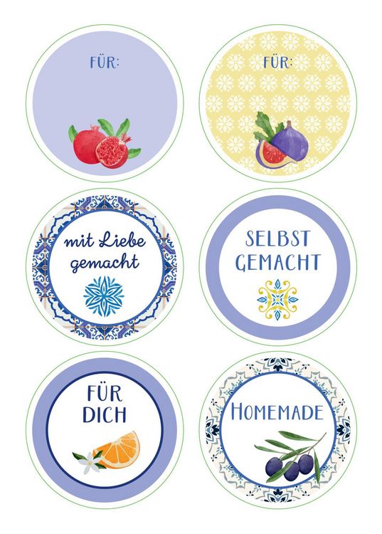 Produktbild: K&uuml;chensticker & Etiketten - Portugiesische Fliesen