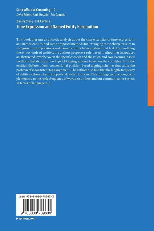 Produktbild: Time Expression and Named Entity Recognition