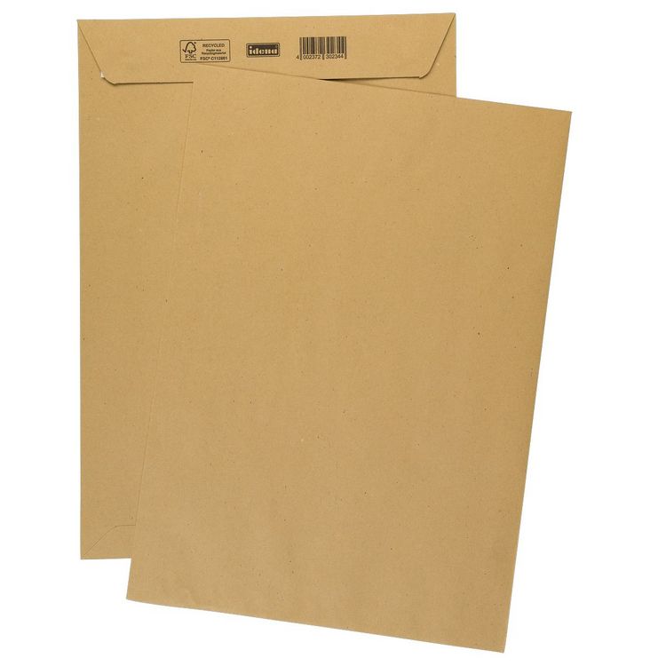 Produktbild: Idena Versandtaschen ohne Fenster haftklebend 90g/m&sup2; braun DIN C4 10 St&uuml;ck