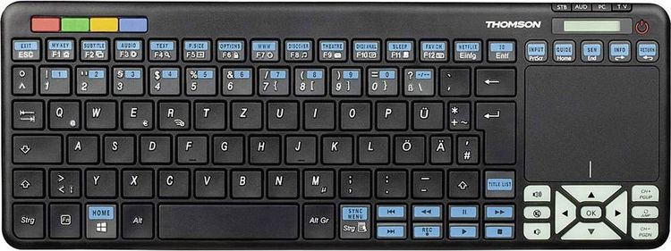 Produktbild: Thomson ROC3506 4in1-Universal-Smart-TV-Fernbedienung f&uuml;r Sony, STB, Audio, PC Sony Fernbedienung Schwarz