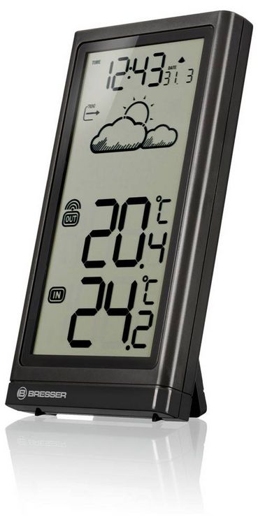 Produktbild: Bresser Optik Meteo Temp 7004200 Funk-Wetterstation Vorhersage f&uuml;r 12 bis 24 Stunden Anzahl Sensoren max. 1 St.