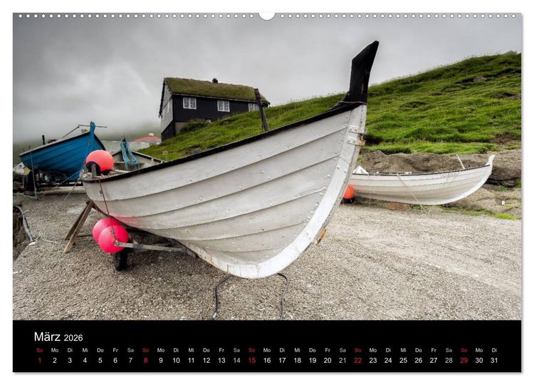 Produktbild: Wunderbare F&auml;r&ouml;er Inseln (hochwertiger Premium Wandkalender 2026 DIN A2 quer), Kunstdruck in Hochglanz
