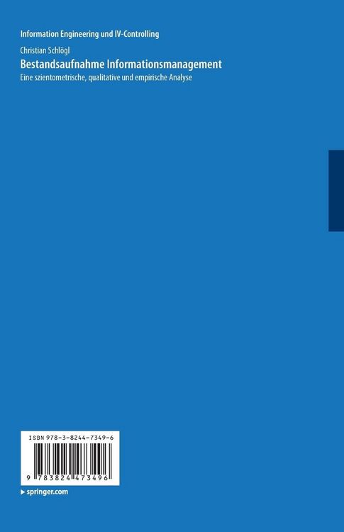 Produktbild: Bestandsaufnahme Informationsmanagement