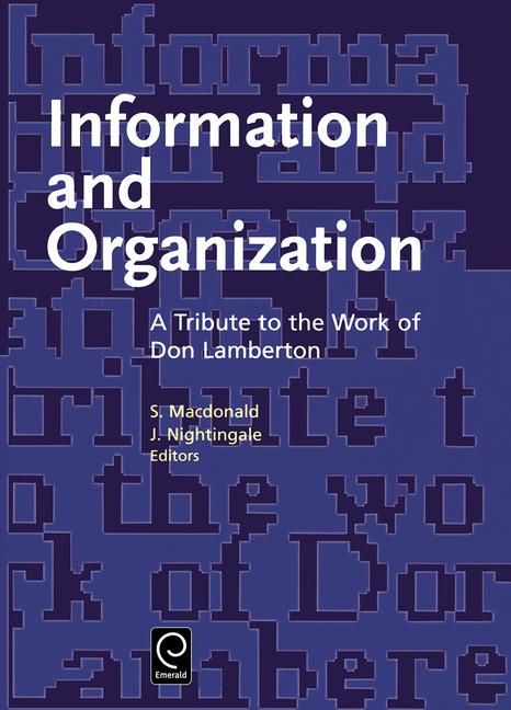 Produktbild: Information and Organization