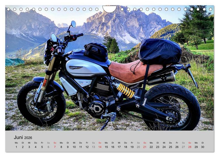 Produktbild: Scrambler Motorr&auml;der mit Stil (Wandkalender 2026 DIN A4 quer), CALVENDO Monatskalender