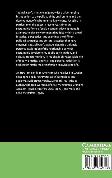 Produktbild: The Making of Green Knowledge