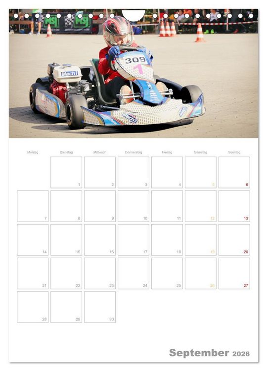 Produktbild: Slalomkart - Gas, Gas, Vollgas! 2026 (Wandkalender 2026 DIN A4 hoch), CALVENDO Monatskalender