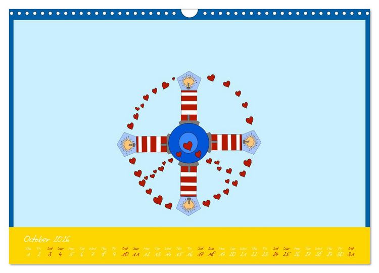 Produktbild: Lighthouse lights my way (Wall Calendar 2026 DIN A3 landscape), CALVENDO 12 Month Wall Calendar