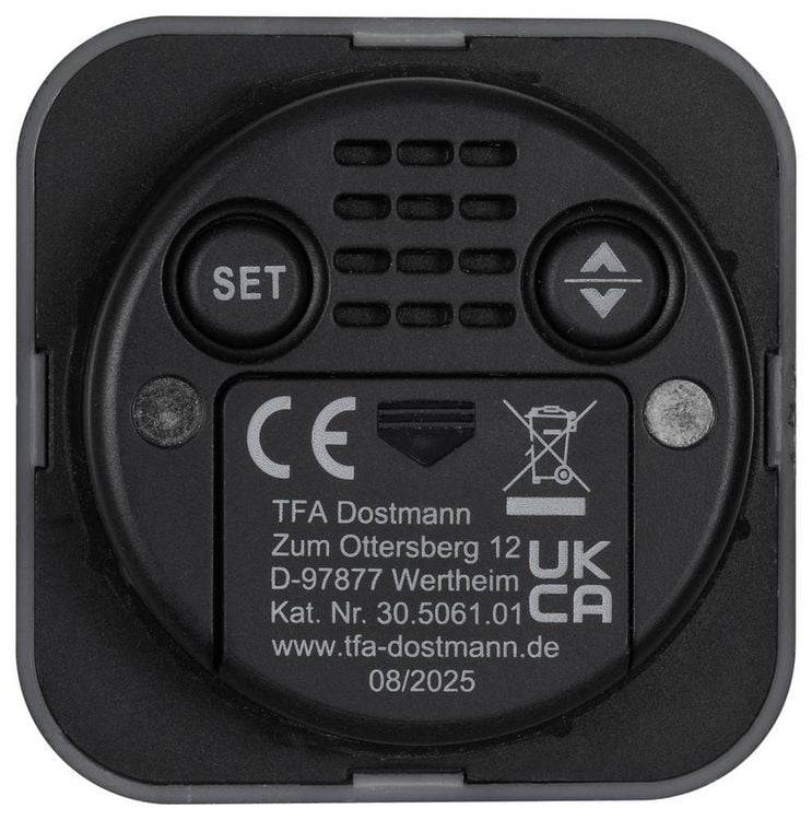 Produktbild: TFA Dostmann Digitales Thermo-Hygrometer zum Einbau Thermo-/Hygrometer Schwarz 30.5061.01