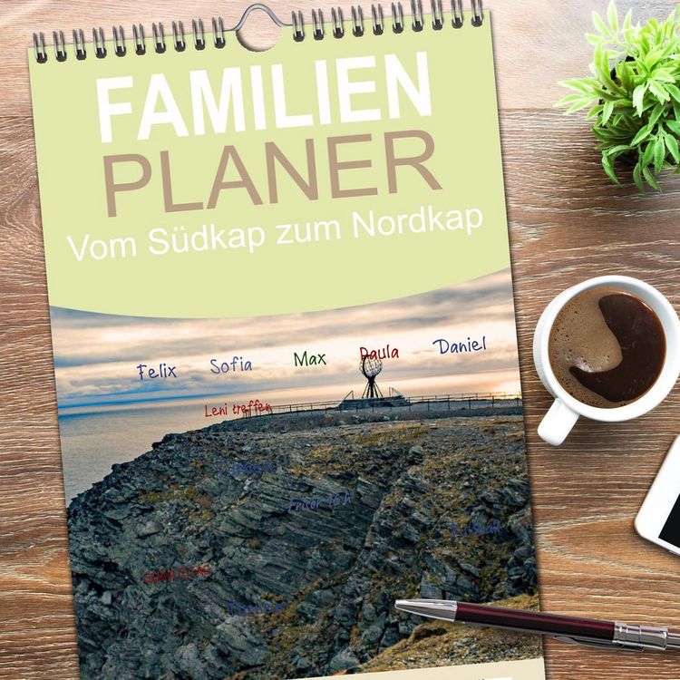 Produktbild: Familienplaner 2026 - Vom S&uuml;dkap zum Nordkap mit 5 Spalten (Wandkalender, 21 x 45 cm) CALVENDO