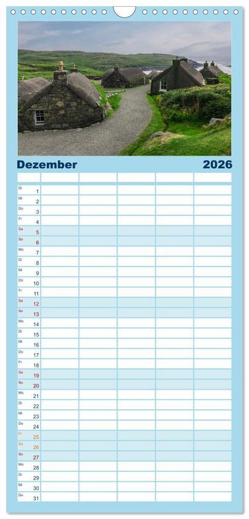 Produktbild: Familienplaner 2026 - Lewis und Harris, die ungez&auml;hmten &Auml;u&szlig;eren Hebriden. mit 5 Spalten (Wandkalender, 21 x 45 cm) CALVENDO