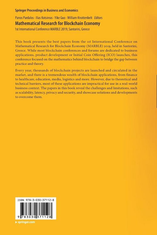 Produktbild: Mathematical Research for Blockchain Economy