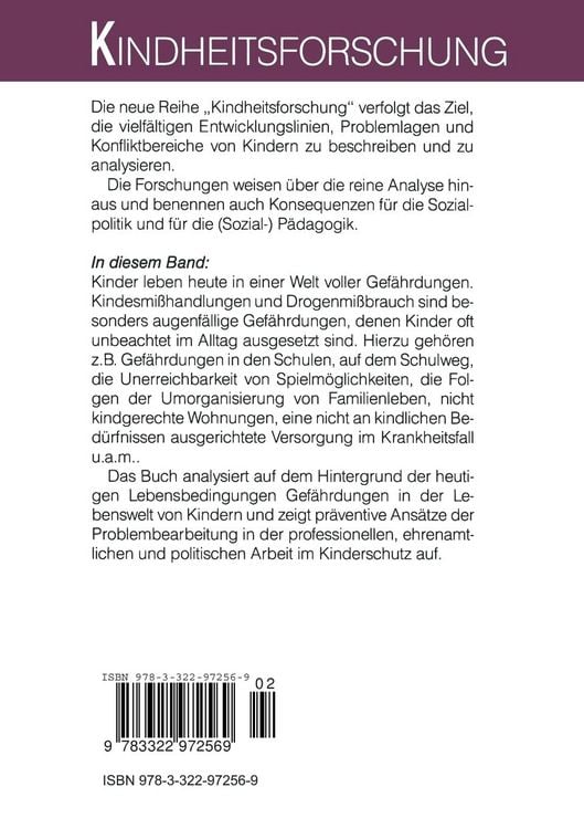 Produktbild: Gef&auml;hrdungen von Kindern