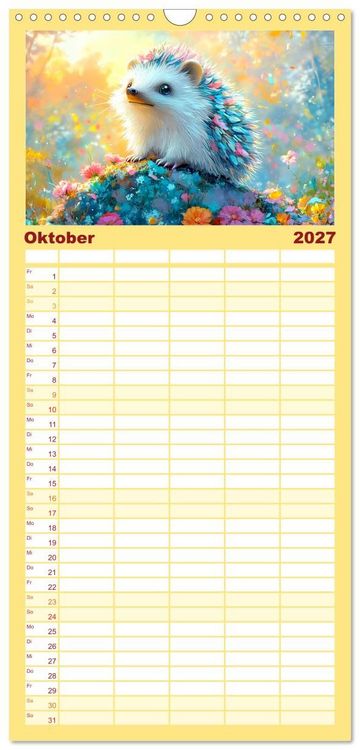 Produktbild: Familienplaner 2027 - Willkommen im Wunderwald. Zauberhafte Abenteuer mit tierischen Freunden mit 5 Spalten (Wandkalender, 21 x 45 cm) CALVENDO