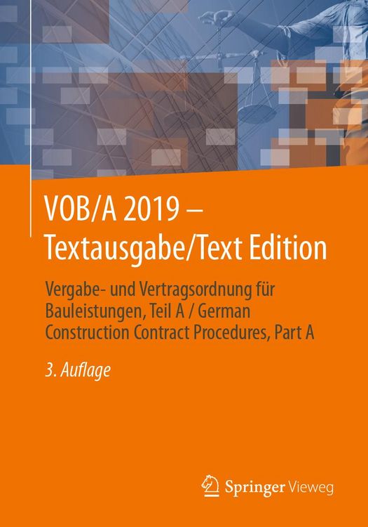 Produktbild: VOB/A 2019 - Textausgabe/Text Edition
