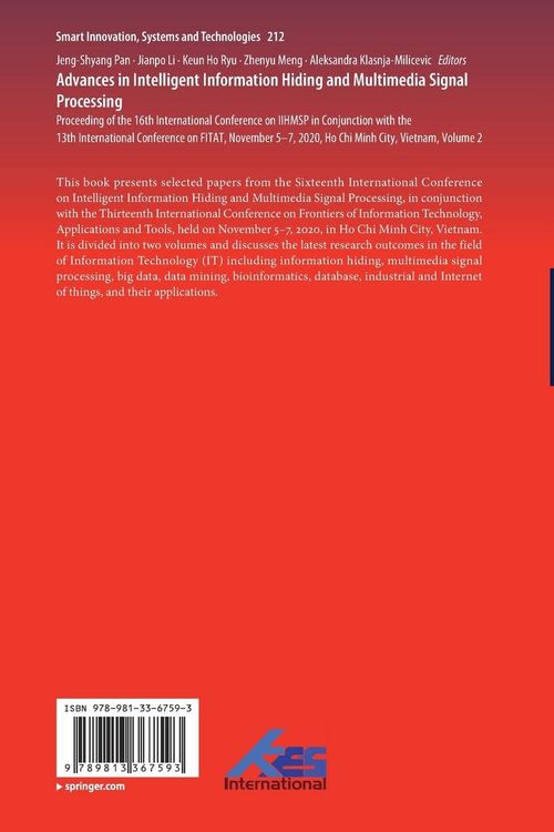 Produktbild: Advances in Intelligent Information Hiding and Multimedia Signal Processing