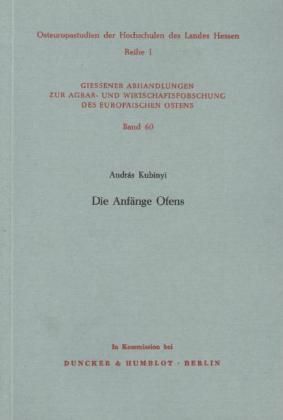 Produktbild: Die Anf&auml;nge Ofens