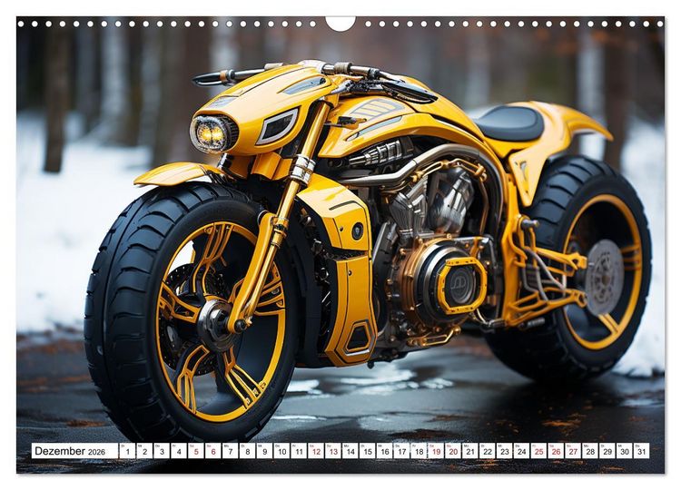 Produktbild: Futuristische Motorr&auml;der (Wandkalender 2026 DIN A3 quer), CALVENDO Monatskalender