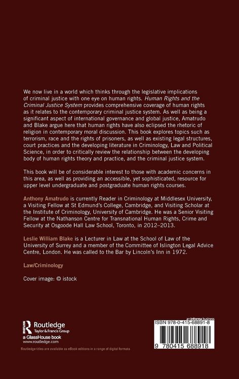 Produktbild: Human Rights and the Criminal Justice System