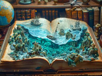 Produktbild: CALVENDO Puzzle Der tiefe Ozean in B&uuml;chern | 1000 Teile Lege-Gr&ouml;&szlig;e 64x48cm Foto-Puzzle f&uuml;r gl&uuml;ckliche Stunden