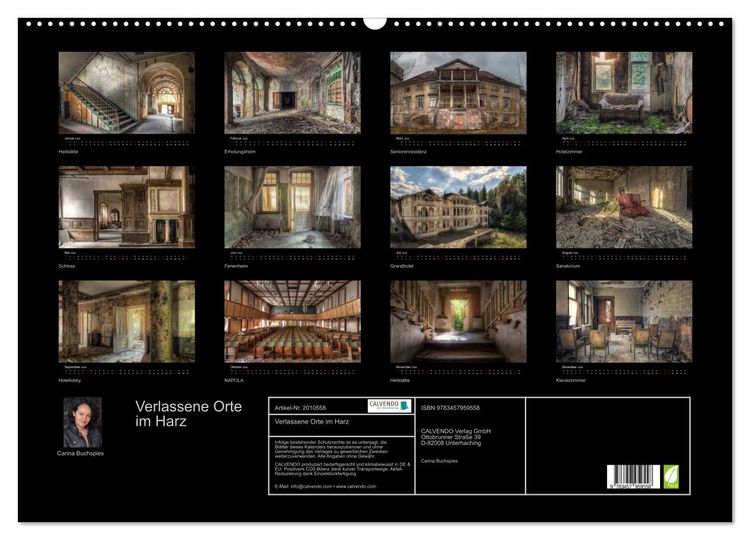 Produktbild: Verlassene Orte im Harz (Wandkalender 2026 DIN A2 quer), CALVENDO Monatskalender