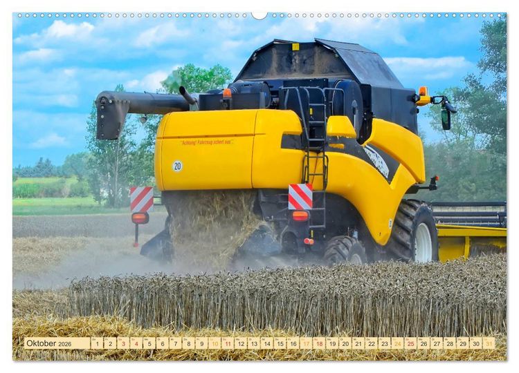 Produktbild: Giganten in der Landwirtschaft - M&auml;hdrescher (Wandkalender 2026 DIN A2 quer), CALVENDO Monatskalender