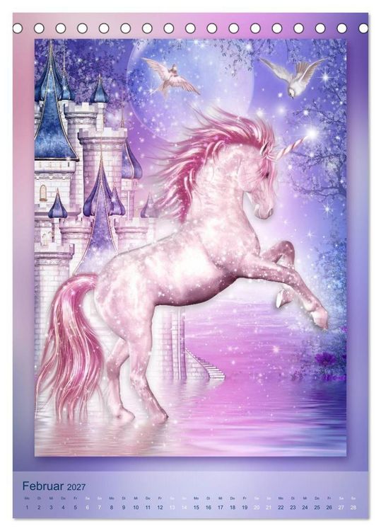 Produktbild: Einh&ouml;rner - Kalender (Tischkalender 2027 DIN A5 hoch), CALVENDO Monatskalender