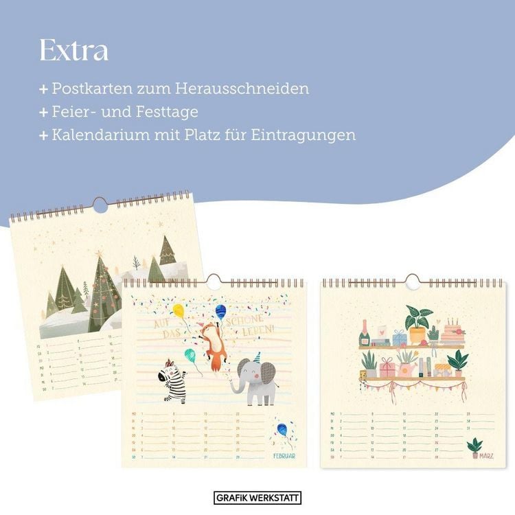 Produktbild: Wandkalender quadratisch 2027 Lieblingstage