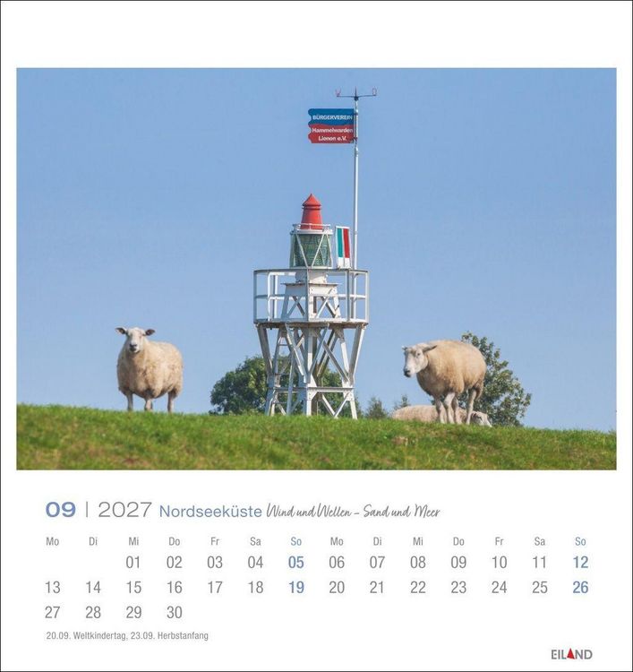 Produktbild: Nordseek&uuml;ste Postkartenkalender 2027 - Wind und Wellen - Sand und Meer