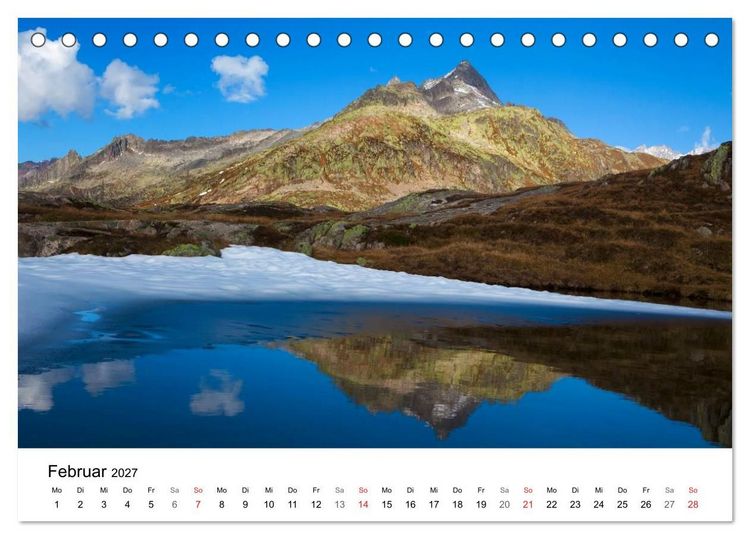 Produktbild: BERGSEEN Schweizer Alpen (Tischkalender 2027 DIN A5 quer), CALVENDO Monatskalender