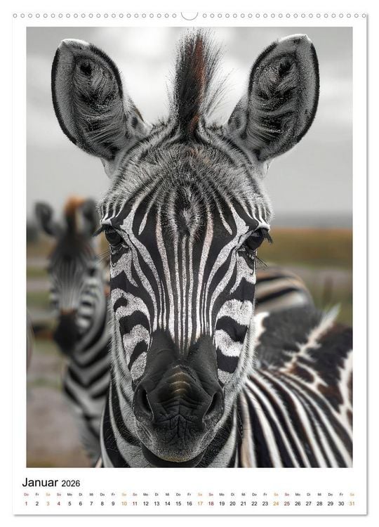 Produktbild: Afrikas Tierwelt - imposante K&ouml;pfe (hochwertiger Premium Wandkalender 2026 DIN A2 hoch), Kunstdruck in Hochglanz