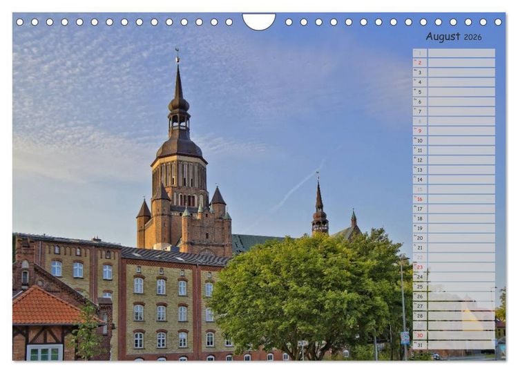 Produktbild: Stralsund. Das Tor zur Insel R&uuml;gen (Wandkalender 2026 DIN A4 quer), CALVENDO Monatskalender