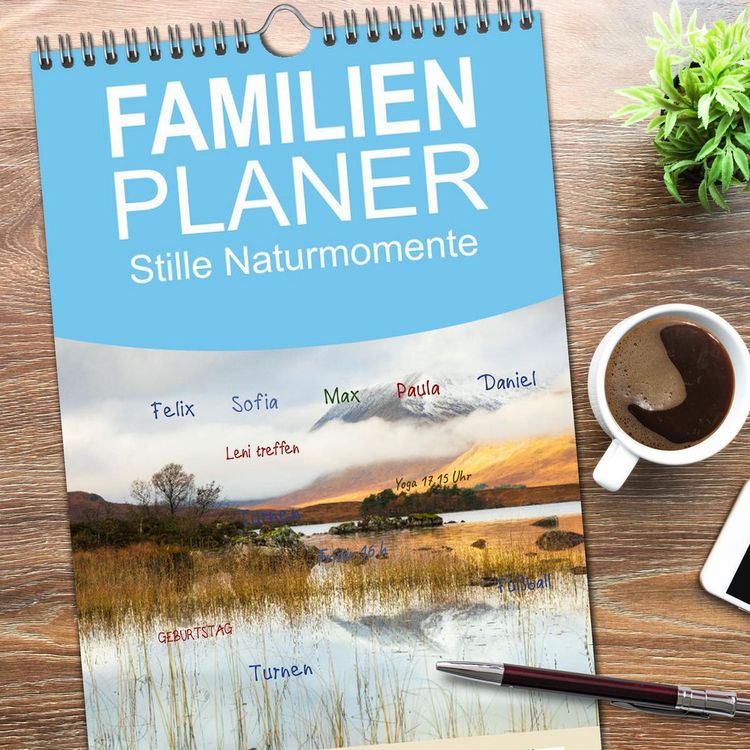 Produktbild: Familienplaner 2026 - Stille Naturmomente mit 5 Spalten (Wandkalender, 21 x 45 cm) CALVENDO