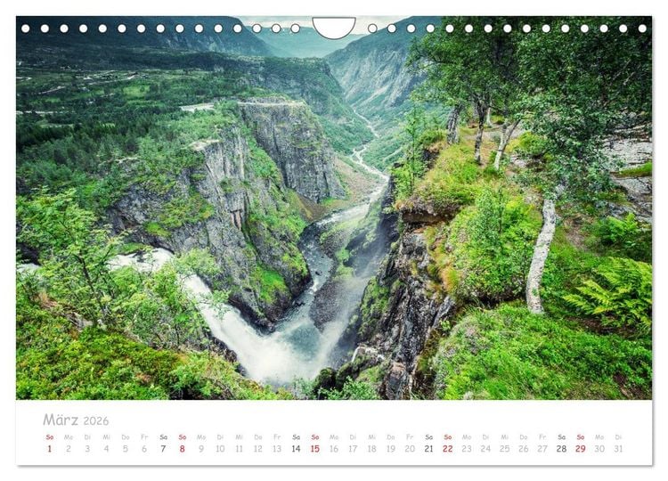 Produktbild: Norwegische Berg- und Fjordlandschaften (Wandkalender 2026 DIN A4 quer), CALVENDO Monatskalender