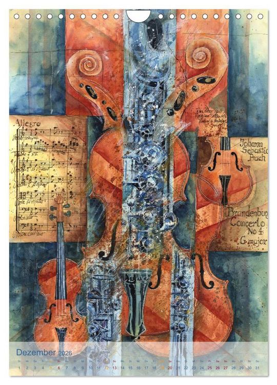 Produktbild: MUSIK Impressionen (Wandkalender 2026 DIN A4 hoch), CALVENDO Monatskalender