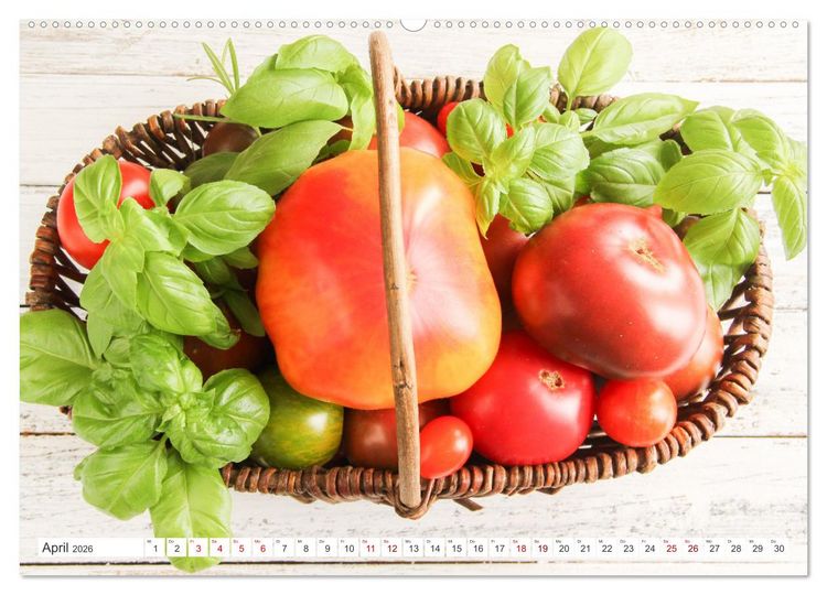 Produktbild: Alte Historische Tomaten (hochwertiger Premium Wandkalender 2026 DIN A2 quer), Kunstdruck in Hochglanz